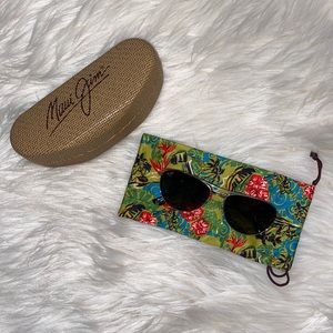 {maui jim} polarized baby beach sunglasses • gray/silver